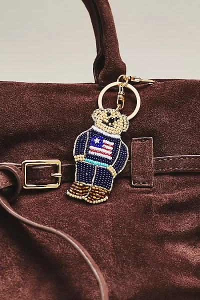 Lisi Lerch Hand-beaded Bag Charm In Brown