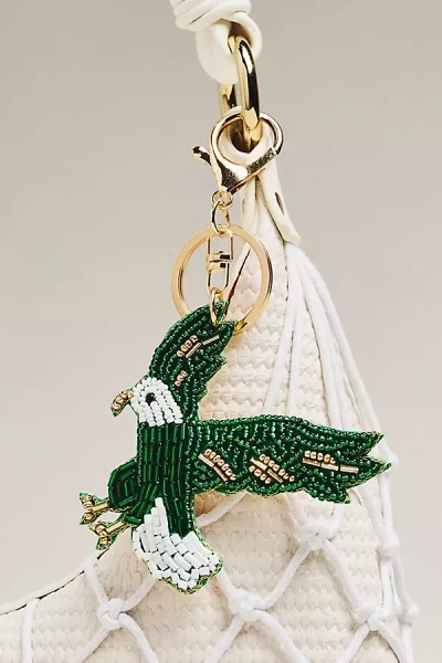 Lisi Lerch Hand-beaded Bag Charm In Green