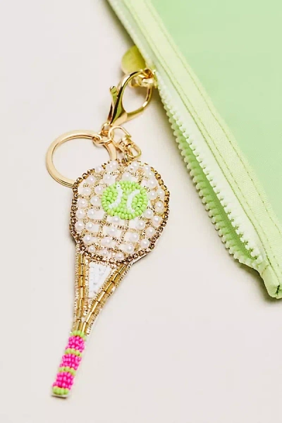 Lisi Lerch Hand-beaded Bag Charm In Green