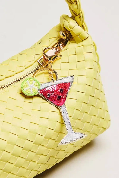 Lisi Lerch Hand-beaded Bag Charm In Silver