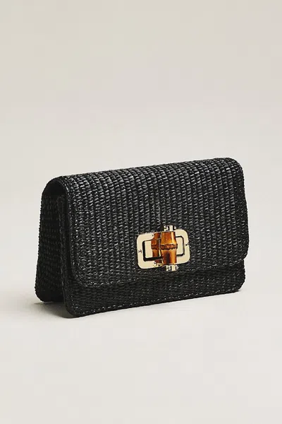 Lisi Lerch Lilly Raffia Clutch In Black