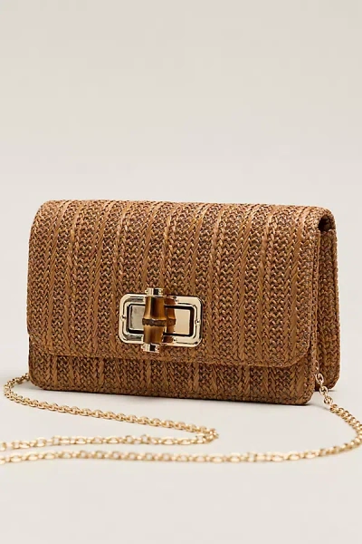 Lisi Lerch Lilly Raffia Clutch In Brown