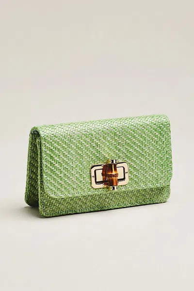 Lisi Lerch Lilly Raffia Clutch In Green