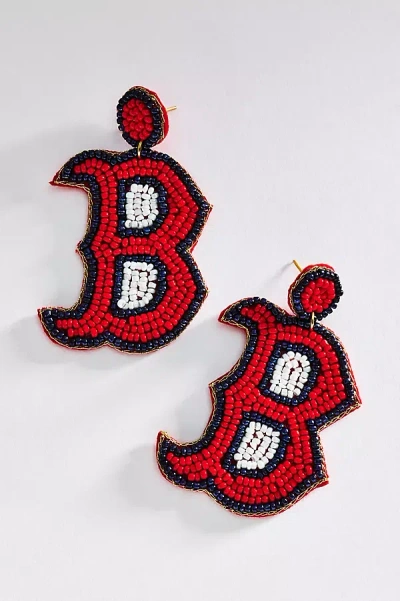 Lisi Lerch Mlb Beaded Earrings In Red