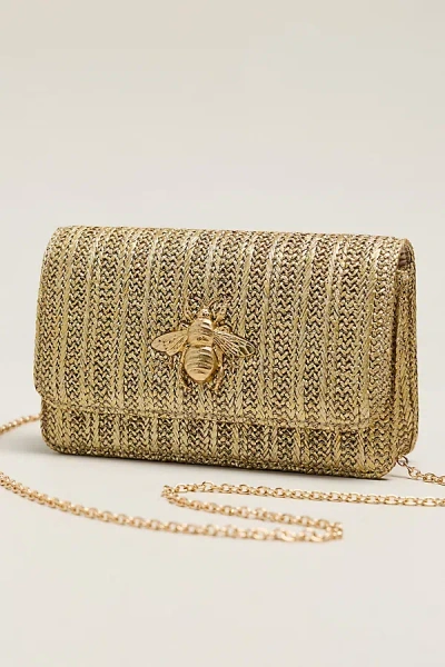 Lisi Lerch Ruby Raffia Snaffle Clutch In Brown