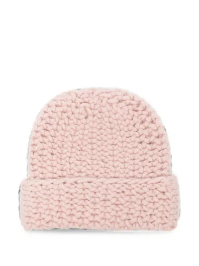 Liska Arala Chunky-knit Beanie Hat In Pink