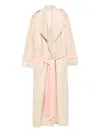 Liska Trenchcoat Aus Leder In Pink
