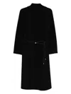 Liska Belted Long Coat In Black