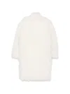 Liska Brushed Cashmere Coat In White
