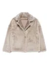Liska Button-fastening Jacket In Neutral