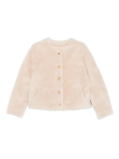 Liska Geknöpfte Jacke Aus Faux Fur In Neutral