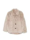 Liska Button-up Jacket In Nude