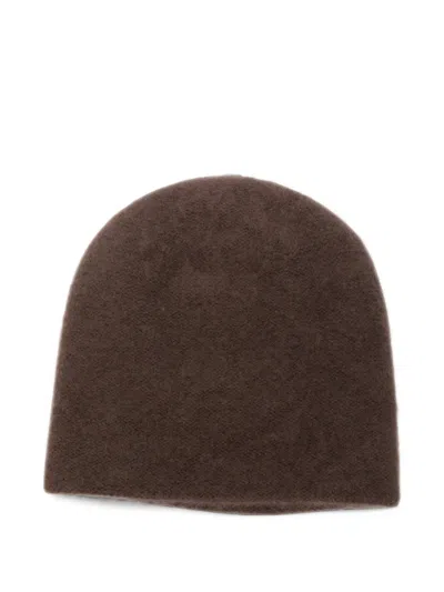 Liska Cashmere Beanie Hat In Brown