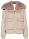 Liska Cashmere Bomber Jacket In Neutrals