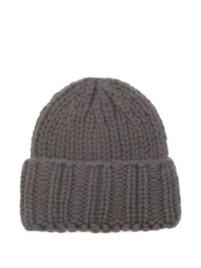 Liska Cashmere Chunky-knit Beanie In Brown