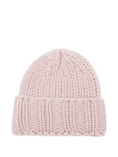 Liska Grob Gestrickte Kaschmirbeanie In Pink