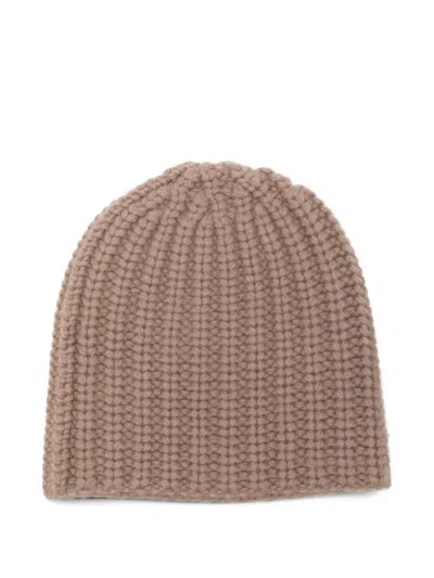 Liska Chunky-knit Cashmere Beanie Hat In Brown