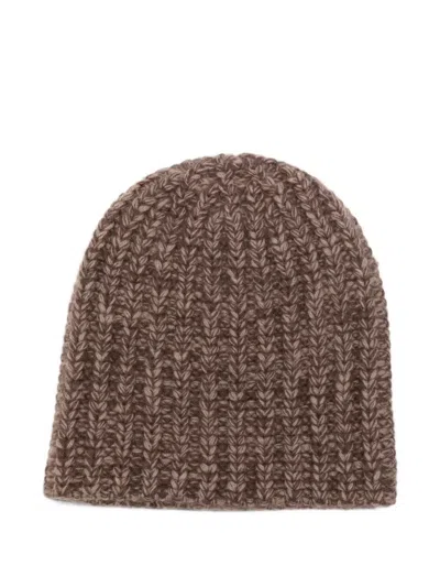 Liska Chunky-knit Cashmere Beanie Hat In Neutral