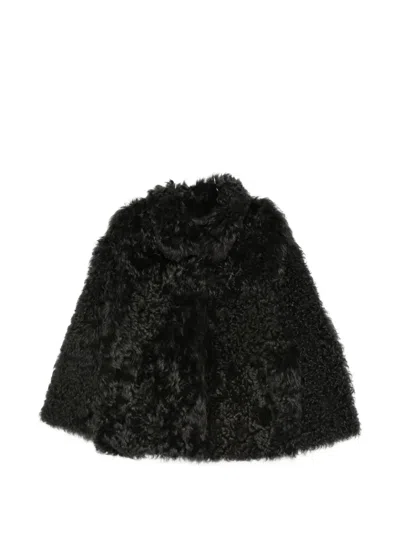Liska Curly Lamb Shearling Jacket In Black