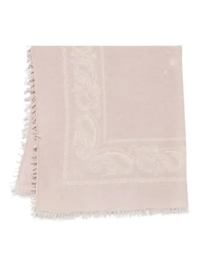 Liska Schal Mit Ausgefransten Kanten In Pink