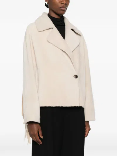 Liska Fringe-detail Jacket In Neutral