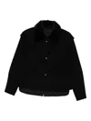 Liska Fur-collar Quilted-detail Jacket In Black