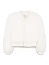 Liska Bomberjacke Aus Ziegenfell In White