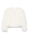 Liska Goat-fur Cropped Jacket In White