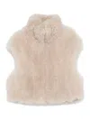 Liska High-neck Sleeveless Gilet In Neutral