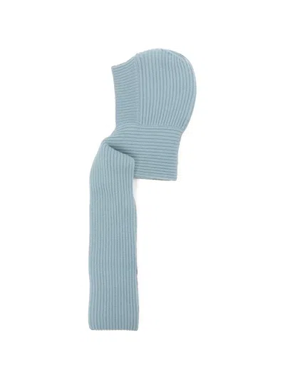 Liska Hilde Ribbed-knit Balaclava In Blue