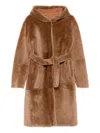 Liska Kapuzenmantel Aus Faux Fur In Multi