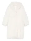 Liska Hooded Coat In White