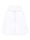 Liska Hooded Zip-front Coat In White