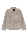 Liska Jack Front-button Jacket In Gray