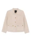 Liska Jack Front-button Jacket In Neutral