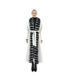 Liska Lace-up Coat In Black