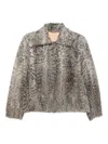Liska Long-sleeve Coat In Gray