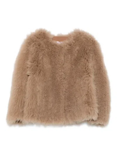Liska Langärmelige Jacke Aus Ziegenfell In Brown