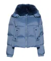 Liska Long-sleeved Down Jacket In Blue