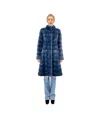 Liska Long-sleeved Fur In Blue