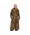 Liska Long-sleeved Fur In Brown