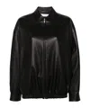 Liska Zip-up Leather Jacket In Black