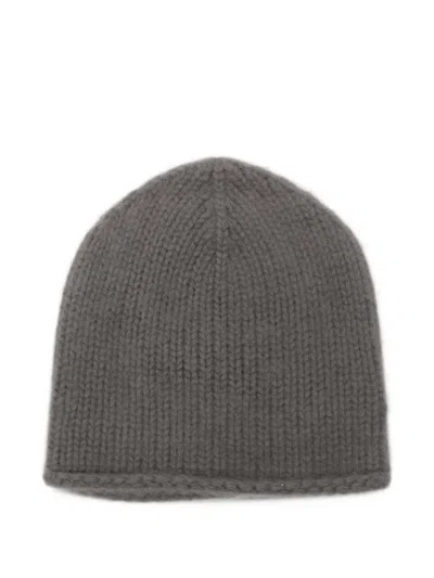 Liska Ottie Cashmere Beanie Hat In Gray