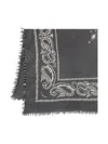 Liska Ausgefranster Schal Mit Paisley-print In Black