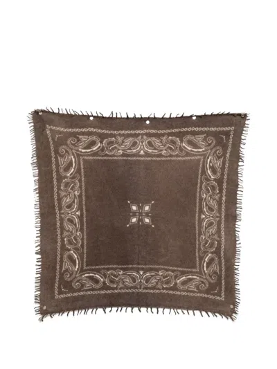 Liska Paisley-print Scarf In Brown