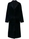 Liska Reversible Long Coat In Blue