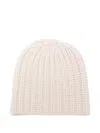 Liska Ribbed Cashmere Beanie In Neutral