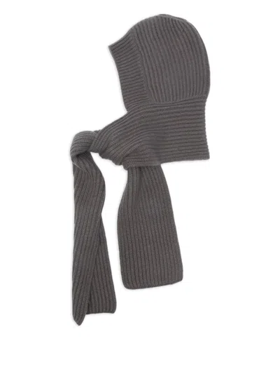 Liska Gerippter Schal Mit Kapuze In Gray
