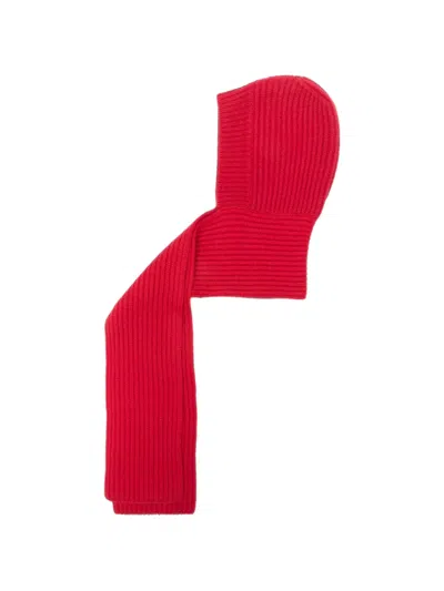 Liska Ribbed-knit Balaclava In Red