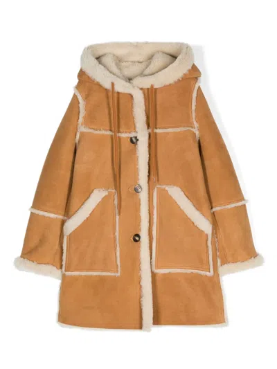 Liska Kids' Rusyak Dufflecoat In Brown
